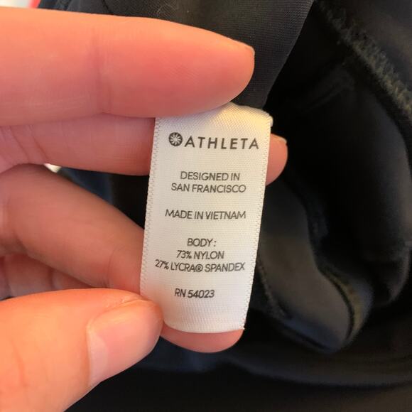 Athleta Stellar Tight Black Front Zip Pull on Pants Leggings Womens XS - Picture 14 of 16